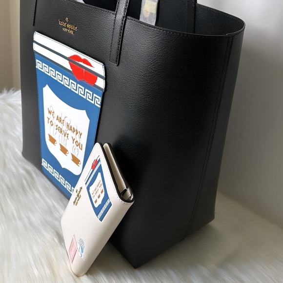 NWT💃Kate Spade Collectable Bundle Coffee Break Tote Shoulder and Wallet Set - Picture 2 of 11